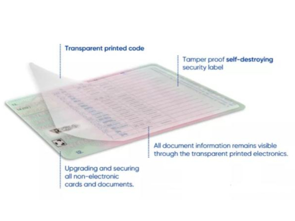 帶有透明印刷的電子產品標簽